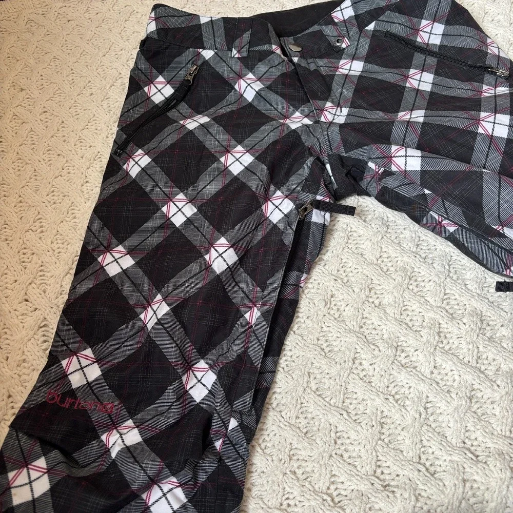 Burton Snowboard Pants Plaid Insulated Waterproof Winter Skiing‎ Women's Sz S